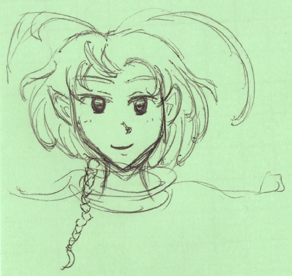 Mana 2016 concept art on a post-it